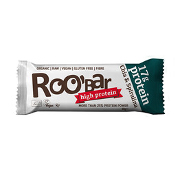 BIO Roobar proteinska ploščica – chia & spirulina, 60 g