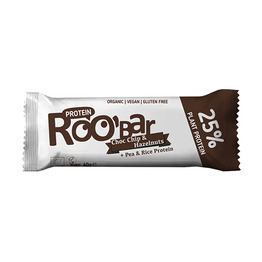 BIO Roobar proteinska ploščica – čokolada & lešniki, 40 g