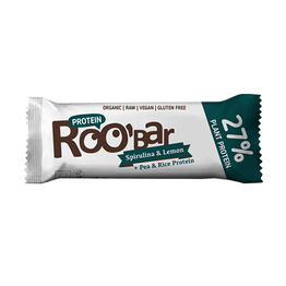 BIO Roobar proteinska ploščica – spirulina & limona, 40 g