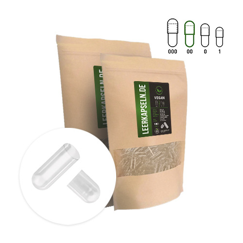 Prazne kapsule - veganske, prozorne