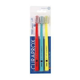 3x Zobna ščetka Curaprox SUPERSOFT - 3960 vlaken, 1 pakiranje