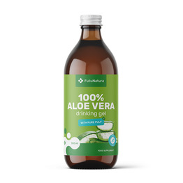 100 % aloe vera sok s koščki pulpe, 500 ml
