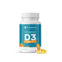 Vitamin D3, 2000 i.e., 60 kapsul