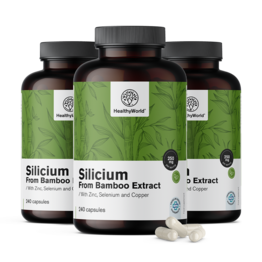 3x Silicij 250 mg – iz izvlečka bambusa, skupaj 720 kapsul