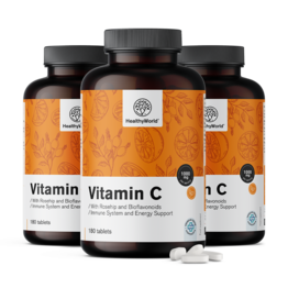 3x Vitamin C 1000 mg – s šipkom in bioflavonoidi, skupaj 540 tablet