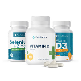 Imun komplet: vitamin C + D3 + selen + cink, komplet
