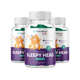 3x SLEEPY HEAD – Gumiji za otroke za spanje, skupaj 90 gumi bonbonov