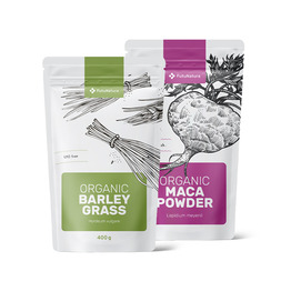Smoothie komplet - BIO: Maca v prahu + Ječmenova trava v prahu, komplet