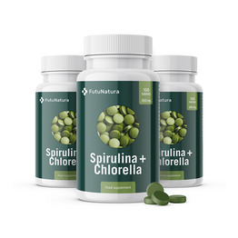 3x Alge Spirulina + Chlorella, skupaj 300 tablet