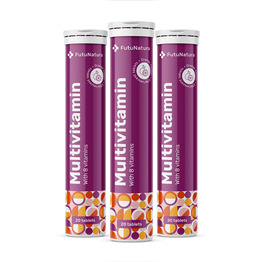 3x Multivitamini – šumeče tablete, skupaj 60 šumečih tablet