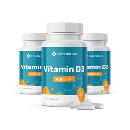 3x Vitamin D3, 4000 i.e., skupaj 180 tablet