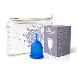 Menstrualna skodelica LaliCup M – modra, 1 kos