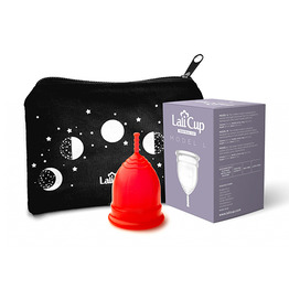 Menstrualna skodelica LaliCup L – rdeča, 1 kos