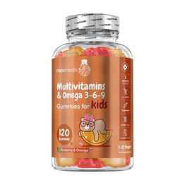 Multivitamini in omega 3-6-9 za otroke, 120 gumi medvedkov
