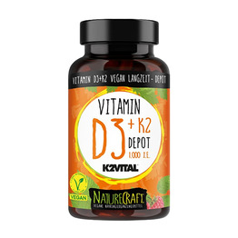 Veganska vitamina D3 + K2, 100 kapsul