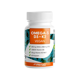 Veganski OMEGA-3 + D3 + K2, 60 kapsul