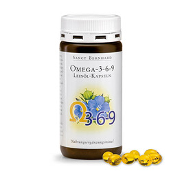 Omega 3-6-9 z lanenim oljem, 180 kapsul